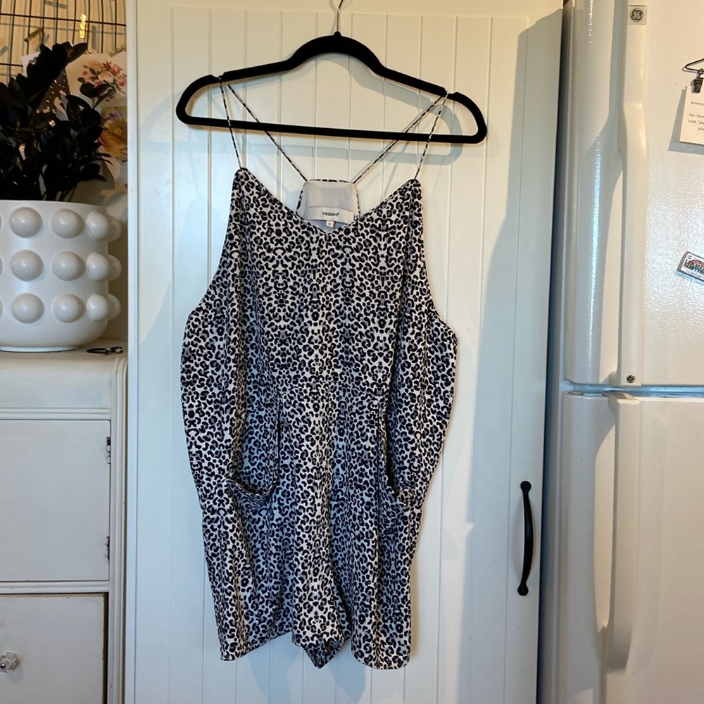 CAMEO oversized leopard spot romper S/M
